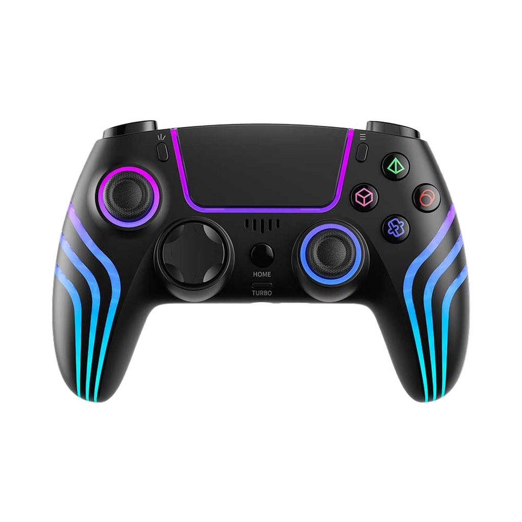 porodo-pdx628-wireless-ps4-controller-6-axis-gyro-rgb-lighti.jpg Porodo PDX628 Wireless PS4 Controller – 6-Axis Gyro, RGB Lighting, 1000mAh Battery - Image 1