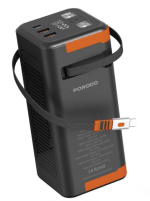Porodo Power Boost 50 000 mAh Power Bank PD 20 W with Built‑in USB‑C Cable (CH093) –