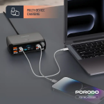 Porodo PowerGate Smart Charging Station – 7-Port GaN Desktop Power Hub 252 W - Image 4