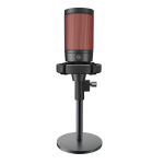 Porodo Professional RGB Condenser Microphone PDX519 – USB-C, Studio Quality, Touch Mute, Shock Mount, Extension Stand –
