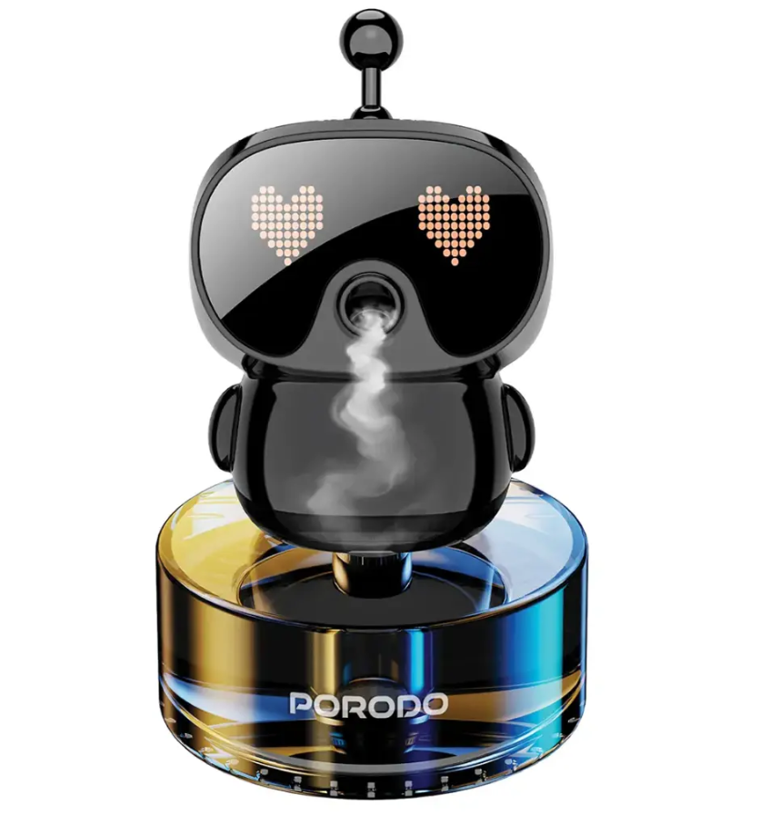 porodo-robovibe-smart-car-aroma-diffuser-pdlsln2219-50ml-rec.png Porodo Robovibe Smart Car Aroma Diffuser PDLSLN2219 — 50mL Rechargeable USB-C | 4 Intensity Levels | - Image 1