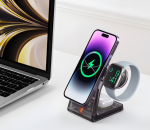 Porodo Shell Wireless Charging Stand FWCH062 (PD-FWCH062-BK) — 15W Multi-Device Wireless Charging with Detachable Watch Charger | - Image 3