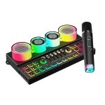 Porodo Soundtec Audiolink PD-ST21MIX-BK – Multi-Platform Audio Mixer & Dual-Channel Speaker with Wireless Mic,