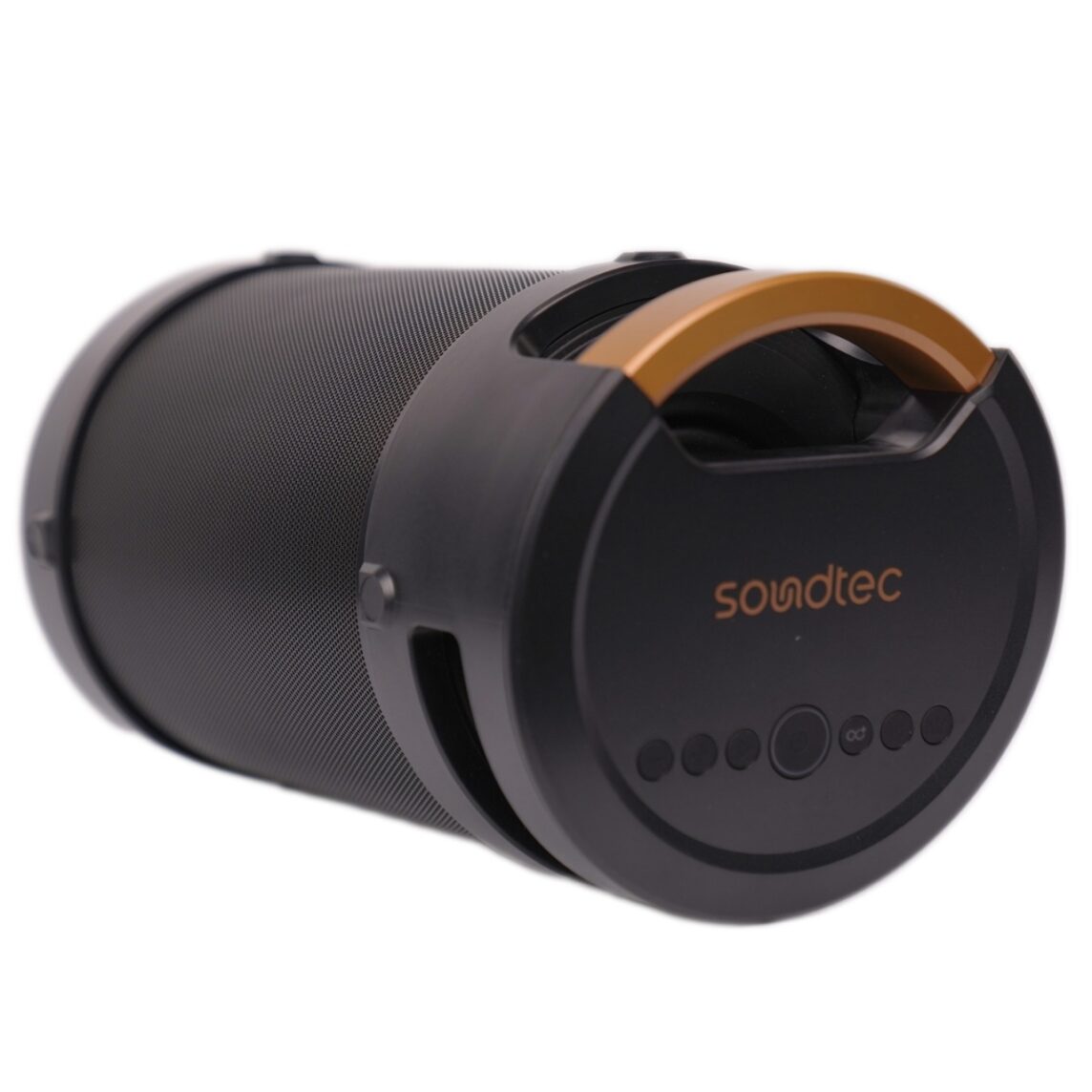 porodo-soundtec-capsule-rgb-vibe-portable-speaker-pdcapspk-8.jpg Porodo Soundtec Capsule RGB Vibe Portable Speaker PDCAPSPK – 80W Bluetooth 4.2, 5.25" Subwoofer, IPX5 Water-Resistant, 4400mAh Battery, - Image 1