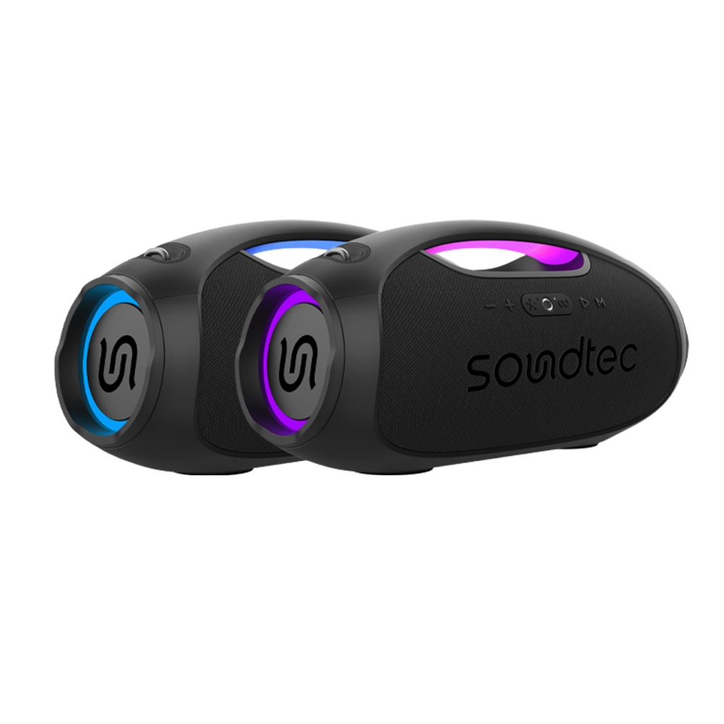 porodo-soundtec-rush-psrush-120w-euphoric-bass-portable-blue.jpg Porodo Soundtec Rush PS‑RUSH — 120W Euphoric Bass Portable Bluetooth Speaker, 5,400mAh Power Bank & IPX6 - Image 1