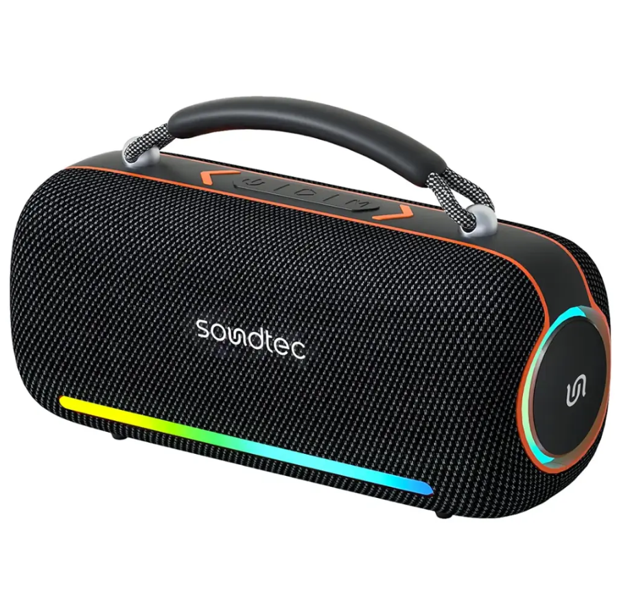 porodo-soundtec-sonify-pdstbtsh9-portable-wireless-bluetooth.png Porodo Soundtec Sonify PDSTBTSH9 Portable Wireless Bluetooth Speaker – 30W with RGB & 4000 mAh Battery - Image 1