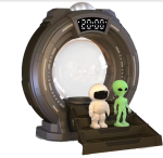 Porodo Stargate Lamp Alien Projection Light Speaker + Bluetooth White Noise Timer PD-SGPTR3WS – Ambient Decor, 8 Modes, Remote & Timer