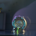 Porodo Stargate Lamp Alien Projection Light Speaker + Bluetooth White Noise Timer PD-SGPTR3WS – Ambient Decor, 8 Modes, Remote & Timer - Image 3