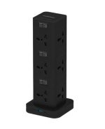 Porodo Three-Story 12AC Power Hub FWCH042 – USB-C PD & Quick Charge 3.0, 2500W Capacity,