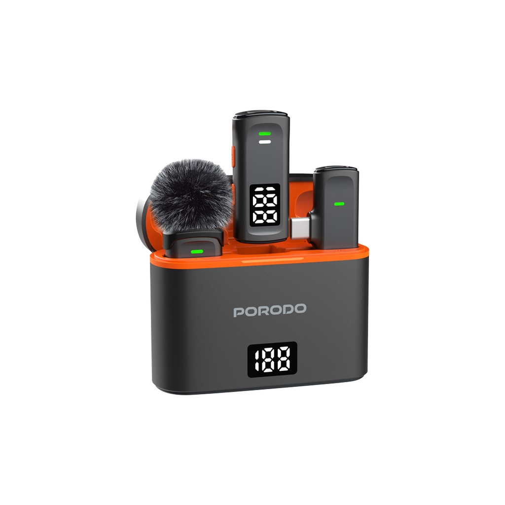 porodo-wireless-collar-double-microphone-with-charging-case-.jpg Porodo Wireless Collar Double Microphone with Charging Case – Dual Compatibility - Best Price In Muscat Oman - Image 1