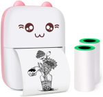 Portable Handheld Mini Thermal Printer – Bluetooth Inkless Pocket Printer for Photos, Labels, Notes – Compatible with iOS & Android,