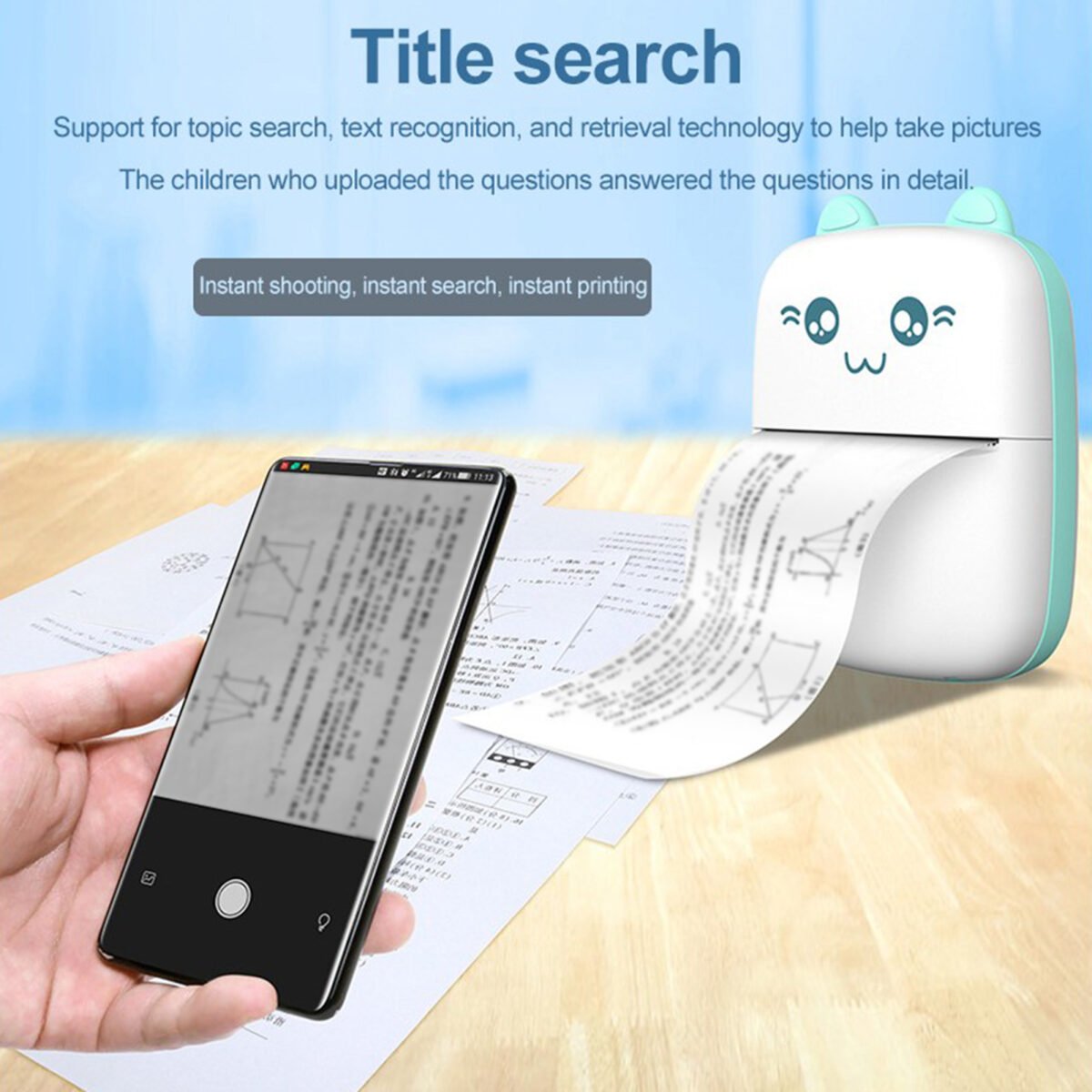 Portable Handheld Mini Thermal Printer – Bluetooth Inkless Pocket Printer for Photos, Labels, Notes – Compatible with iOS & Android, - Image 4