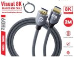 Powero+ 2M 8K Braided HDMI Cable (HDMI8K2M) – Ultra HD 8K@60Hz, 48Gbps High-Speed, Nylon Braided, 2-Meter Length, Best Price In Muscat Oman - Image 3