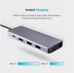 Powerology 11 in 1 USB-C Hub P11CHBGY – Multiport USB-C Adapter with HDMI, Ethernet & USB 3.0 for Laptops - Image 4