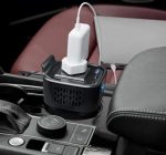 Powerology 150W Cup Holder Power Inverter – Dual USB-C & USB-A QC3.0 Car Charger (P150INV) - Image 3
