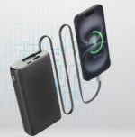 Powerology 20000 mAh Retractable Cable Power Bank – 35 W Fast Charge with Built‑in 70 cm Type‑C Cable (PP072) - Image 3