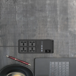 Powerology 2500W 4-AC Retractable Cable Power Strip PWC029 – Fast-Charge USB-C & USB-A, 2500 W High-Output, - Image 3