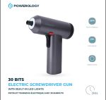 Powerology 30-Bit Rechargeable Electric Screwdriver Gun P30IN1CSS — 2200mAh, 6 Speeds, LED & Type-C Charging | - Image 2