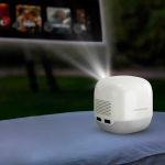 Powerology Mini Beam Portable Projector PWMPM2WH (White) – 720p Android 13, 100 ANSI Lumens, 8700mAh Battery, Up to 200″ Screen - Image 5