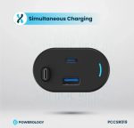 Powerology PCCSR019 65 W Type‑C Retractable Car Charger – USB‑A + Built‑in Retractable Cable (103 W Total) Price in Oman - Image 4