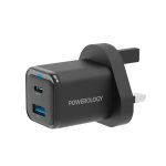 Powerology PWC021 Super Compact Quick Charger with 1.2M Braided USB to Lightning Cable – 20W Fast Charging