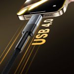 Powerology USB4 Type-C to Type-C 240W 8K Video Cable – 2M Braided, 40Gbps Data Transfer PCAB009-GY Best Price In Muscat Oman - Image 3