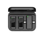 Powerology Wireless Lavalier Microphone Duo – Lightning & Type-C Connectors, Noise-Cancelling Clip-On Mic (PWMIC2) - Image 2