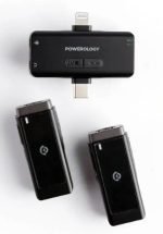 Powerology Wireless Lavalier Microphone Duo – Lightning & Type-C Connectors, Noise-Cancelling Clip-On Mic (PWMIC2) - Image 3