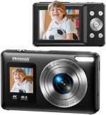 Professional 4K Dual Screen Digital Camera PC110 – Front & Rear LCD for Vlogging & Selfies