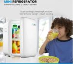 PW-10LMR-WH Pawa 10L Mini Refrigerator – Dual Cooling & Heating, Energy Efficient, Portable White Fridge for Home, Office & Travel, Price in Oman - Image 3