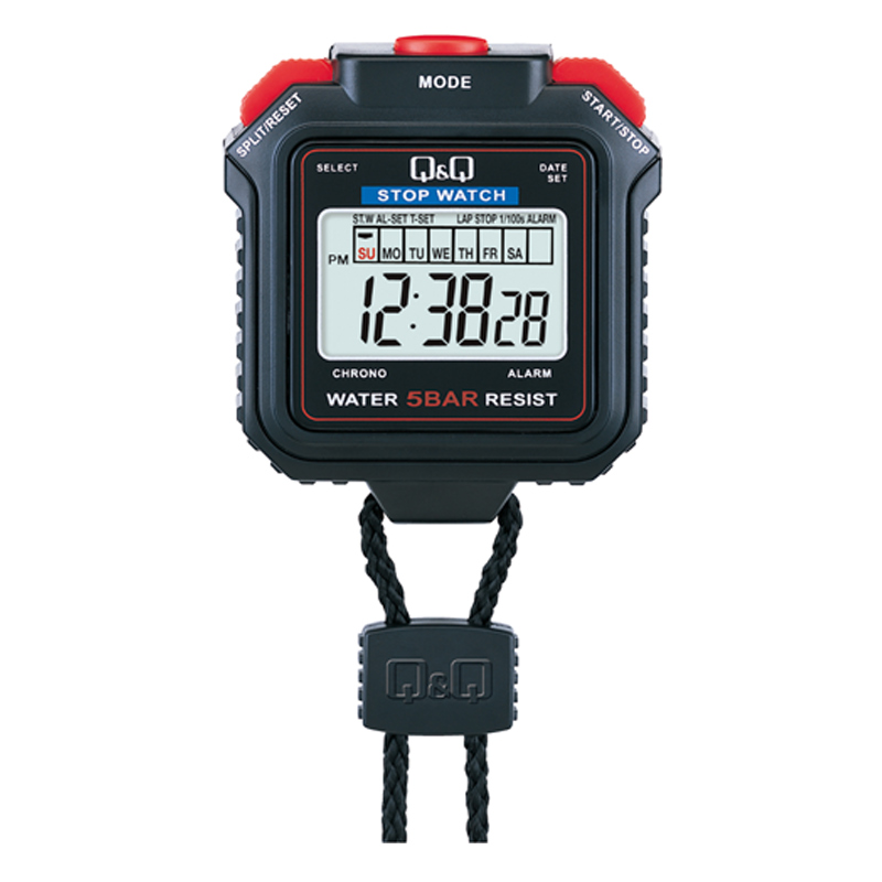 qq-hs43-digital-sports-stopwatch-waterproof-50m-10-year-batt.jpg Q&Q HS43 Digital Sports Stopwatch – Waterproof 50M, 10-Year Battery, Split Time & Alarm - Image 1