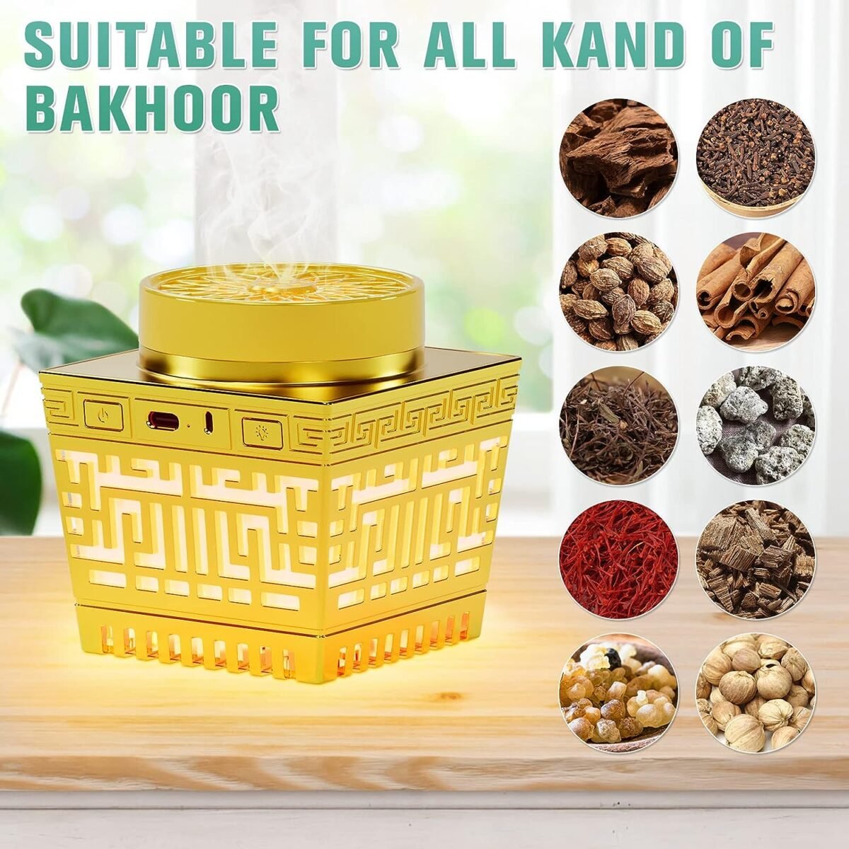 Quran Speaker SQ-209P — Portable Bakhoor Burner, Bluetooth Speaker with 114 Chapters, Night Light & Remote | - Image 4