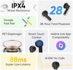 Realme T01 True Wireless Earbuds – AI ENC Calls, 88 ms Low Latency & 28 h Playtime (Bluetooth 5.4) Price in Oman - Image 6