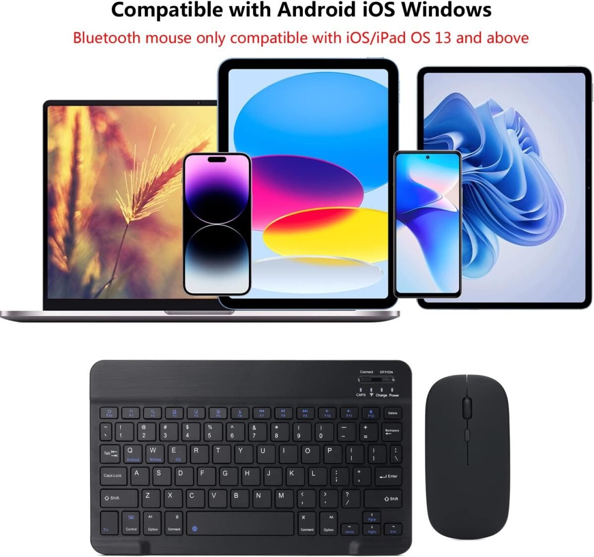 Rechargeable KB1 Bluetooth Keyboard & Mouse Kit – Ultra‑Slim Wireless Combo for Windows/iOS/Android – - Image 4