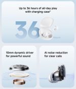 Redmi Buds 6 Play M2420EI – Wireless Bluetooth 5.4 Earbuds with 36-Hour Battery, AI Noise Reduction, Touch Controls, - Image 3