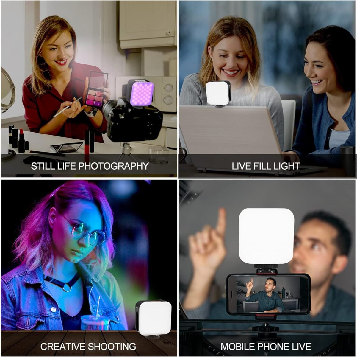 RGB Pocket Video Light AY-72 — Rechargeable Mini RGB Fill Light (2600-5600 K), Portable 3.7 W Panel - Image 4