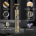 Rozia Pro HQ273 Cordless Hair Trimmer – Gold, T-Blade, USB Rechargeable, 90-Minute Runtime, - Image 2