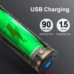 Rozia Pro HQ273 Cordless Hair Trimmer – Gold, T-Blade, USB Rechargeable, 90-Minute Runtime, - Image 4