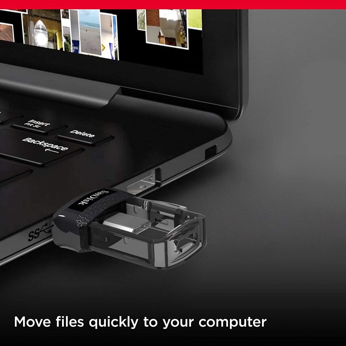 SanDisk Ultra Dual Drive m3.0 16GB USB 3.0 OTG Flash Drive – High-Speed, Dual Connector, Secure Storage - Image 5
