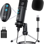 Sensitive Microphone A1 – Plug & Play Condenser Mic with Volume & Echo Control, 3.5mm Jack, Ideal for Recording, Streaming, and Gaming,