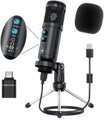 Sensitive Microphone A1 – Plug & Play Condenser Mic with Volume & Echo Control, 3.5mm Jack, Ideal for Recording, Streaming, and Gaming,