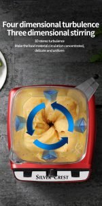 Silver Crest 4500W Power Blender – High Performance Heavy-Duty Kitchen Blender - Image 2