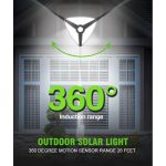 Solar Wall Light SH-1219B – Waterproof Outdoor LED with Motion Sensor for Garden, Patio, and Home Security, - Image 3