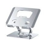ST21 Silver Aluminum 360° Rotating Tablet Stand – Adjustable Foldable Holder for iPad, Samsung,