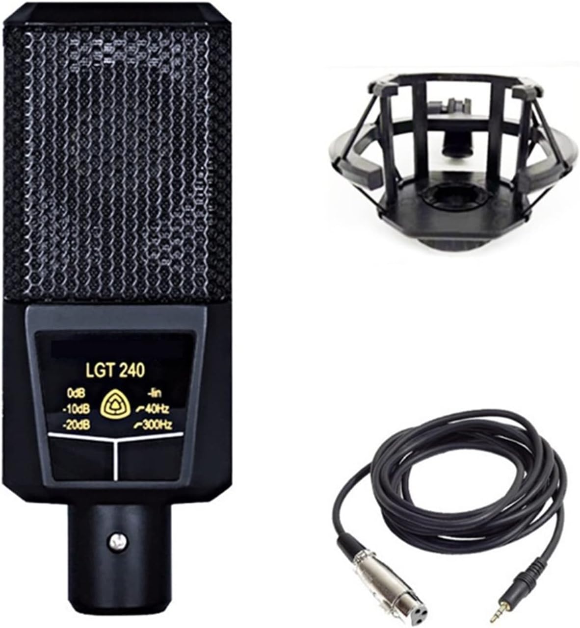 studio-condenser-microphone-lgt240-cardioid-xlr-recording-br.jpg Studio Condenser Microphone LGT‑240 – Cardioid XLR Recording & Broadcast Mic for Oman Creators - Image 1