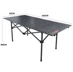 TAHAN Foldable Eggroll Lightweight Camping Table – 120 CM Portable Steel Outdoor Table for Camping, Picnic & Beach (Price In Oman)