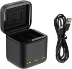 Telesin GP‑BCG‑901 3‑Channel USB‑C Charging & Storage Box for GoPro Batteries | - Image 2