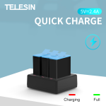 TELESIN S0-BCG-12-TGP 3-Port Charger for GoPro HERO13 – Triple Battery USB-C Charging Station (Price In Oman) - Image 7