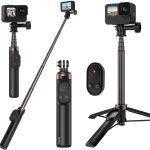 Telesin Vlog Selfie Stick with Bluetooth Remote – Tripod Stick for GoPro & Smartphones |