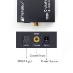 TERSELY 192KHz Digital to Analog Audio Converter with Bluetooth 5.0 – Optical/Coaxial to RCA & 3.5mm Output, Volume Control – - Image 2